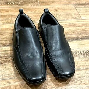 Stacy Adams Black Leather Slip Ons EUC